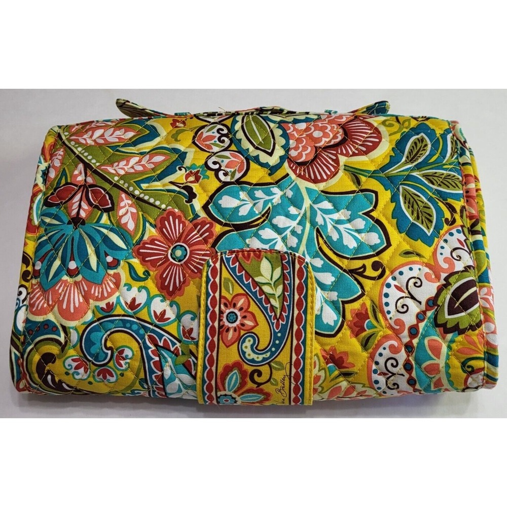 Vera Bradley Yellow Provencal Terry Cloth Cotton Baby Diaper Changing Rollup Pad